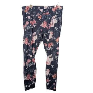 Duluth Trading Co Floral High Rise Athletic Workout Leggings Womens Size 2x